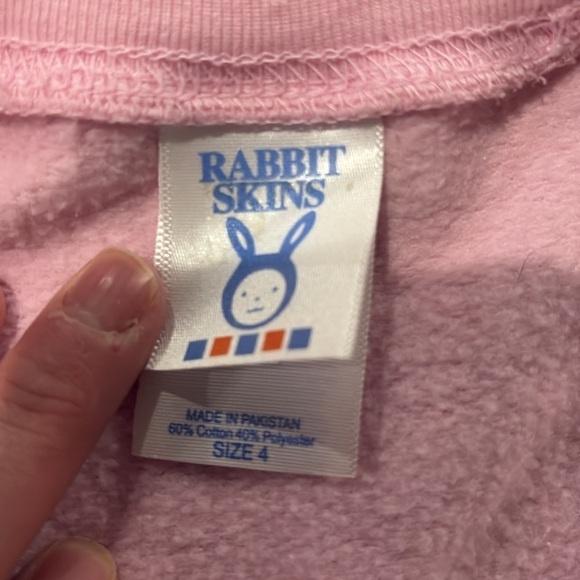 Vintage girls Pink Cardigan with Heart Patches size 4 - Picture 6 of 7